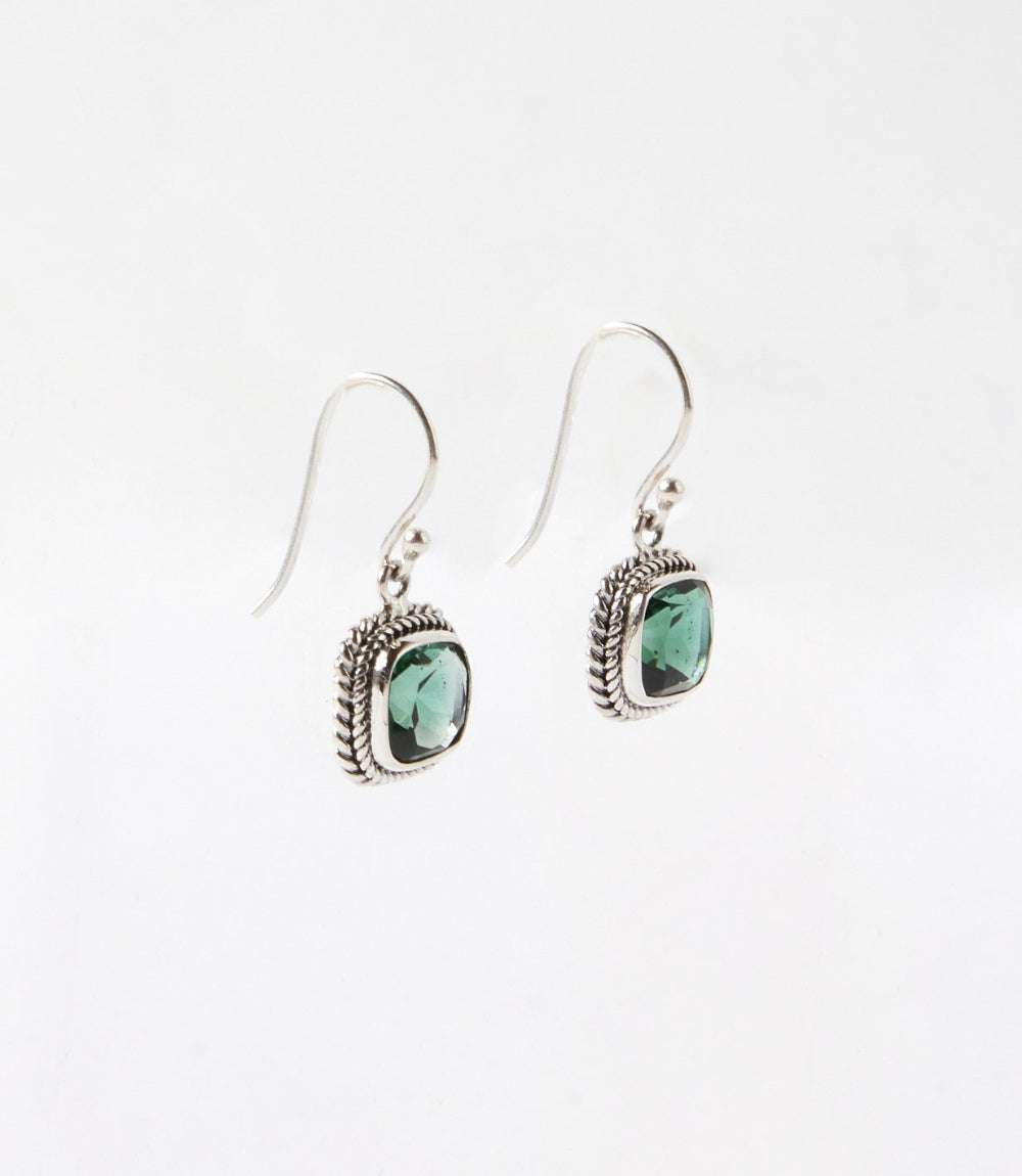 Embellished Sterling Silver Gemstone Earrings