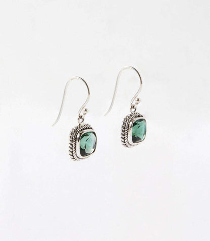 Embellished Sterling Silver Gemstone Earrings