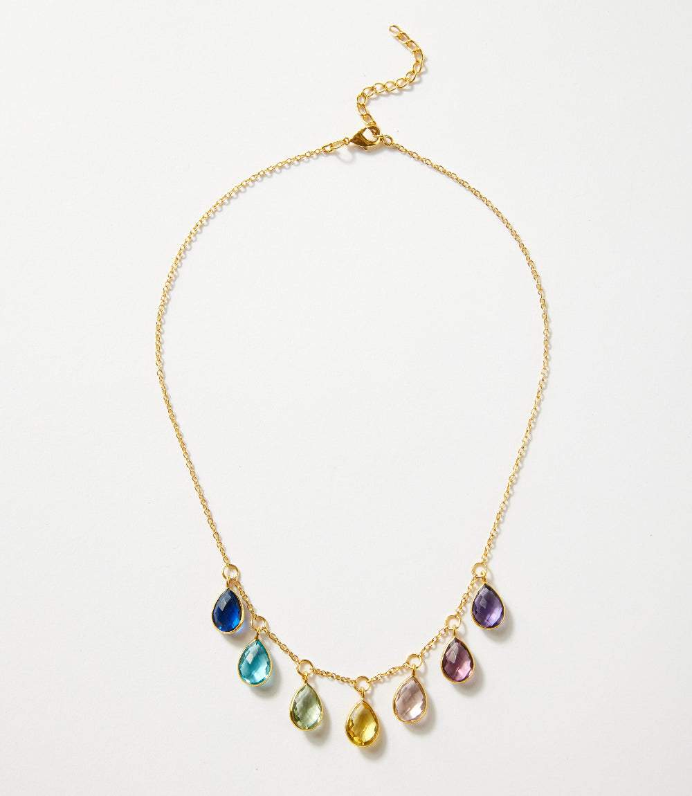 Multi Color Teardrop Necklace