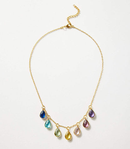Multi Color Teardrop Necklace