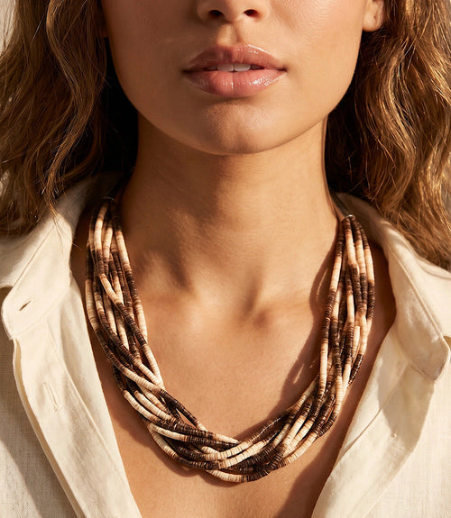 Santo Domingo Ten Strand Heishi Necklace