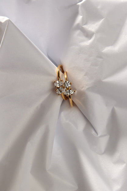 Pear and Oval Diamond Toi Et Moi Ring | 18K White Gold