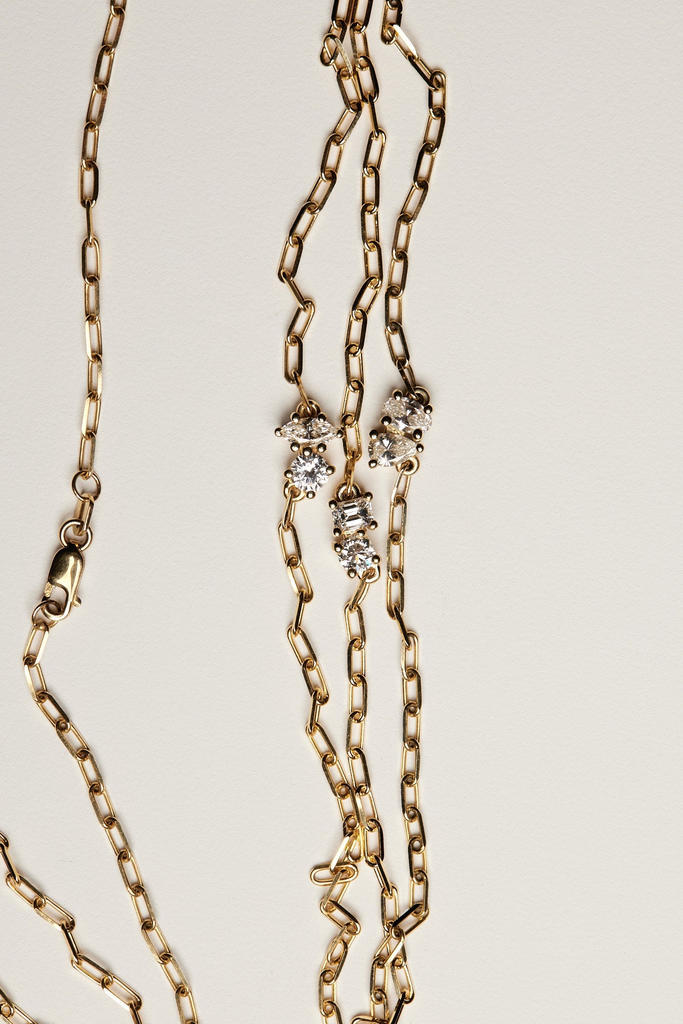 Pear and Oval Diamond Toi Et Moi Necklace | White Gold