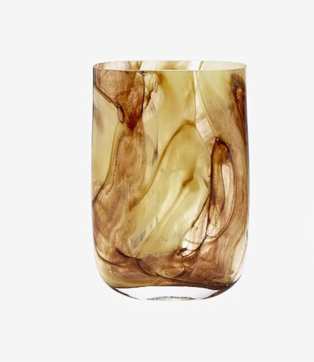 Tall Swirl Hand Blown Glass Vase