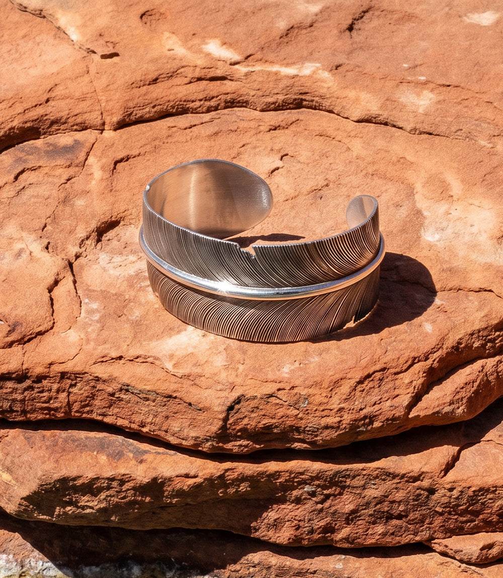 Sterling Silver Feather Bracelet