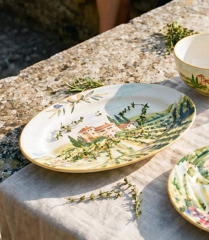 Tuscany Ceramic Oval Serving Platter