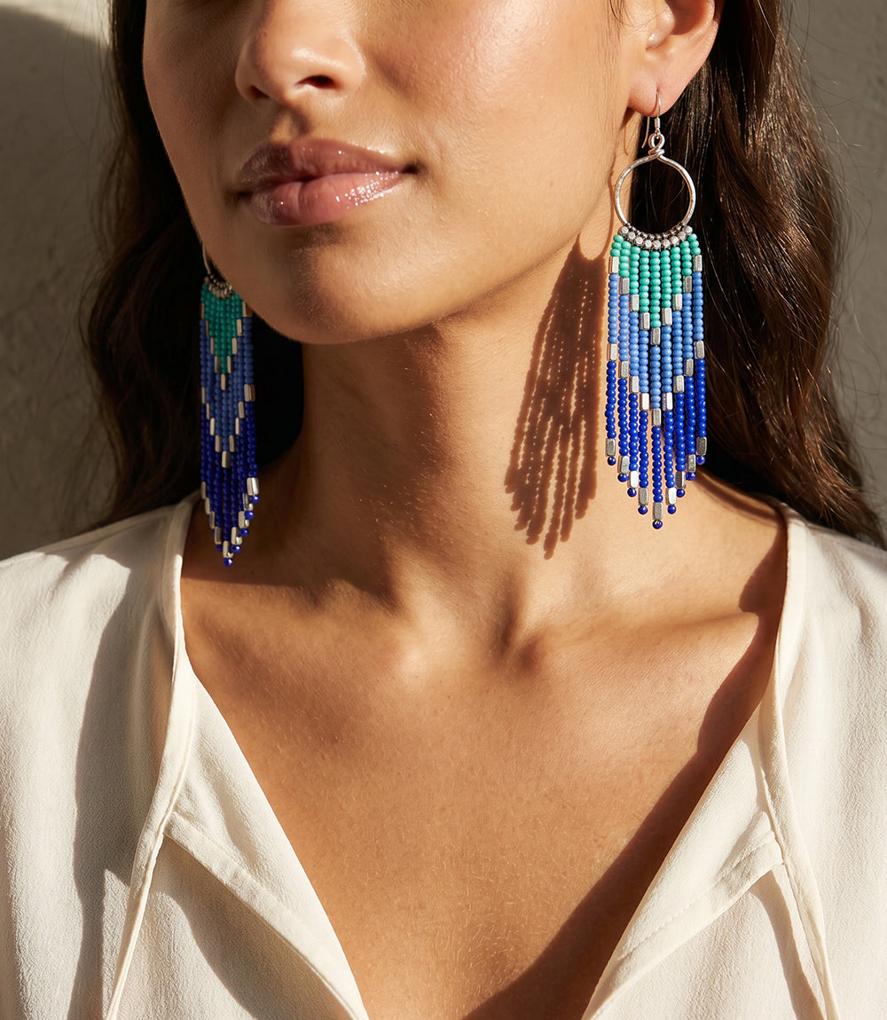 Beaded Statement Earrings