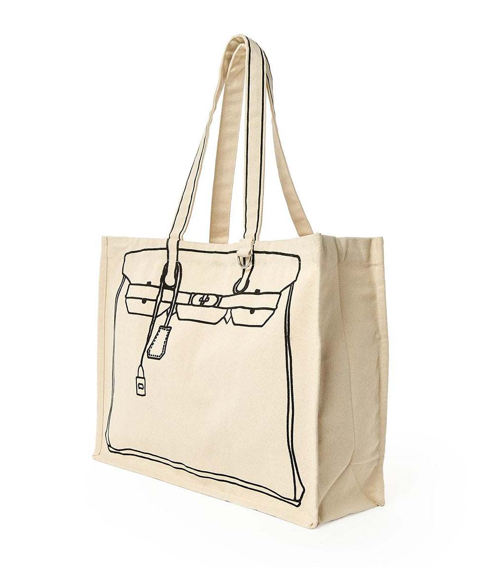 Bag Motif Cotton Canvas Tote