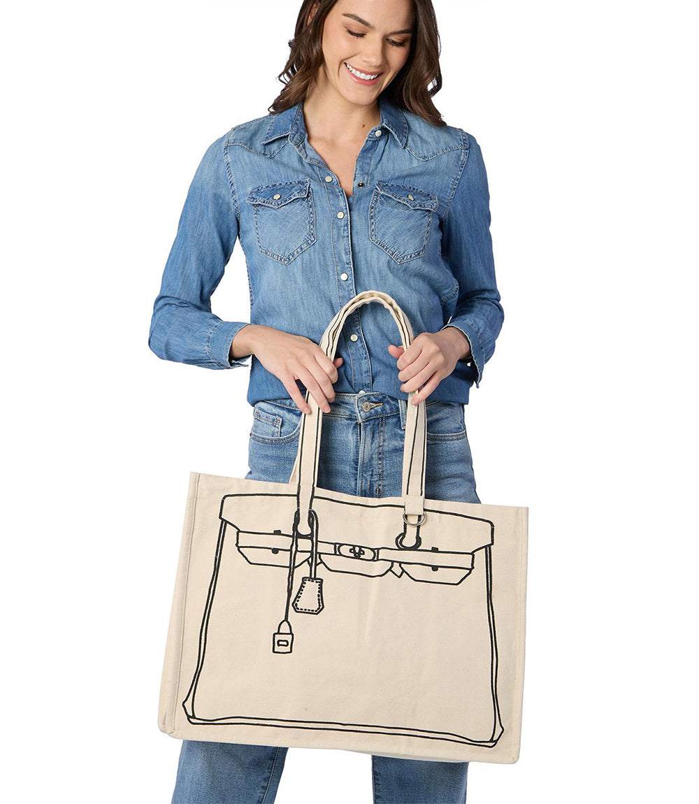 Bag Motif Cotton Canvas Tote