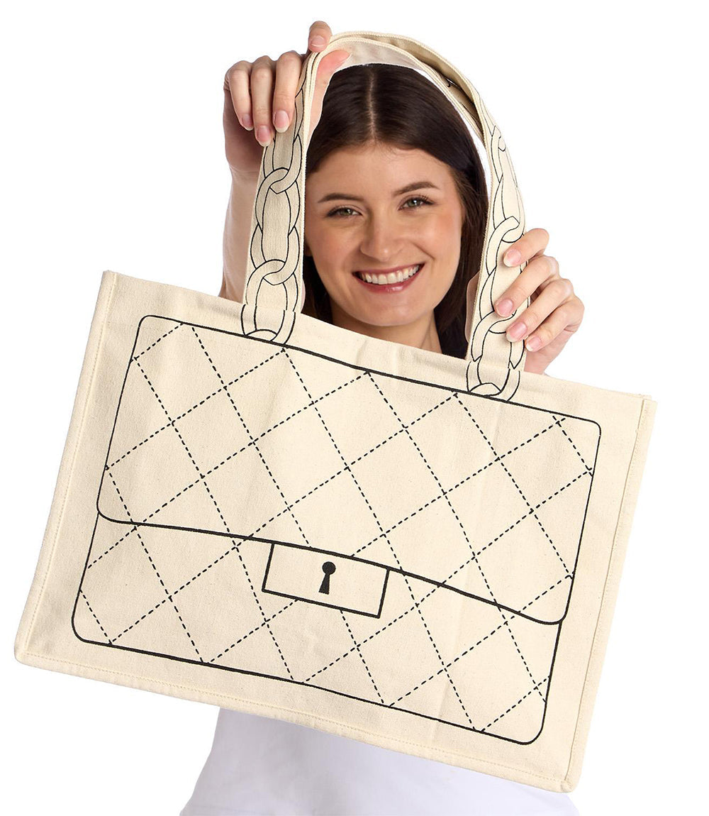 Bag Motif Cotton Canvas Tote