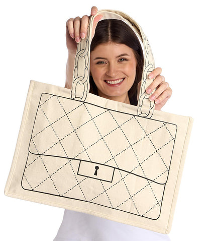 Bag Motif Cotton Canvas Tote