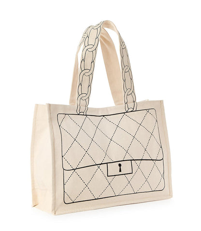 Bag Motif Cotton Canvas Tote