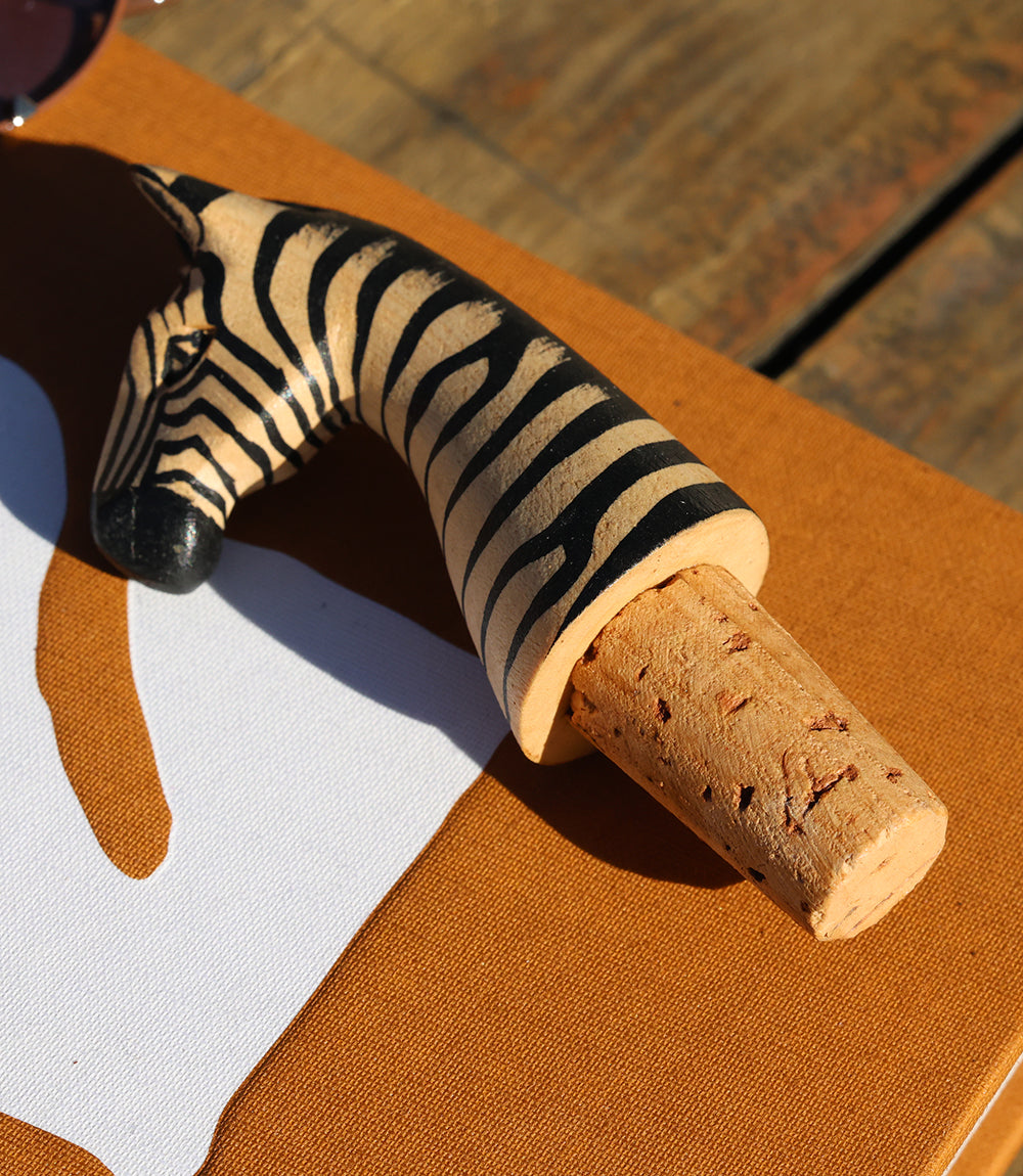 Zebra Bottle Stopper