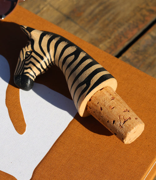 Zebra Bottle Stopper