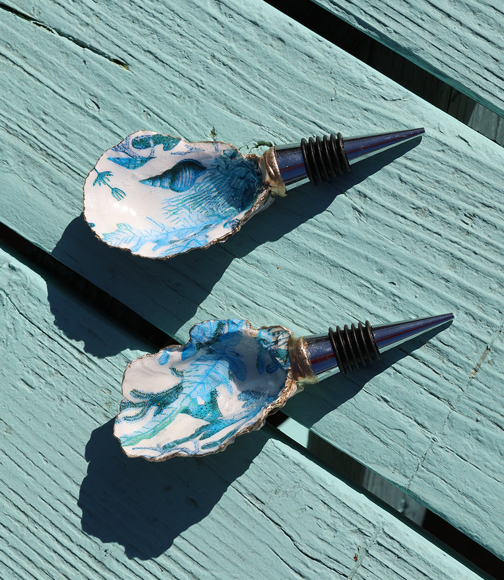 Ocean Breeze Oyster Shell Wine Stopper