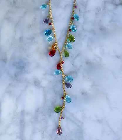 Gemstone Lariat Necklace