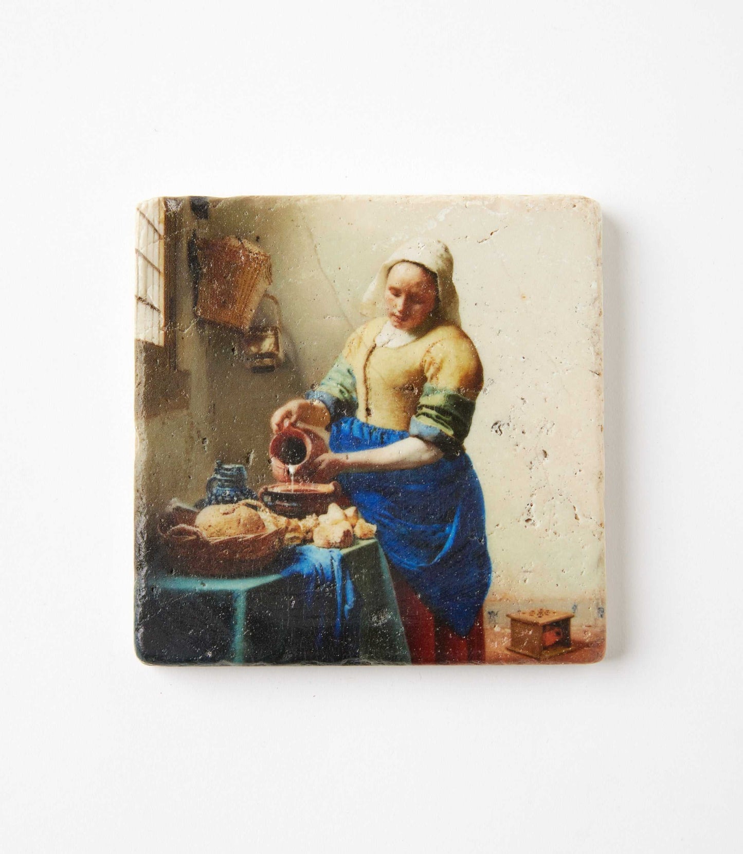 Johannes Vermeer Marble Coasters, Set Of 4