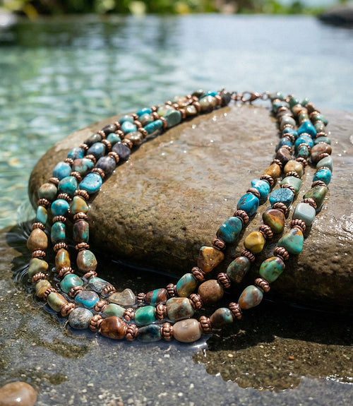 Turquoise Triple Strand Necklace