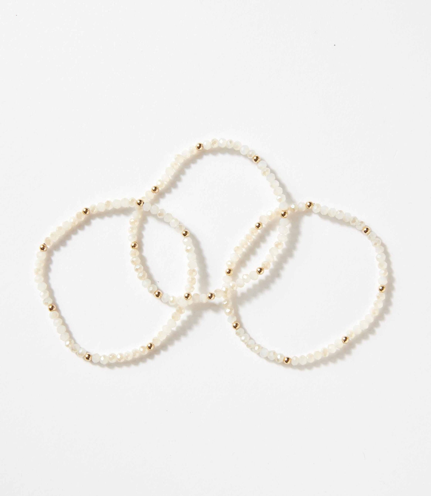 Beaded Crystal Bracelets, Set Of 3