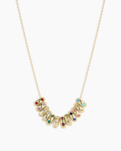 14K Gold Birthstone Halo Charm