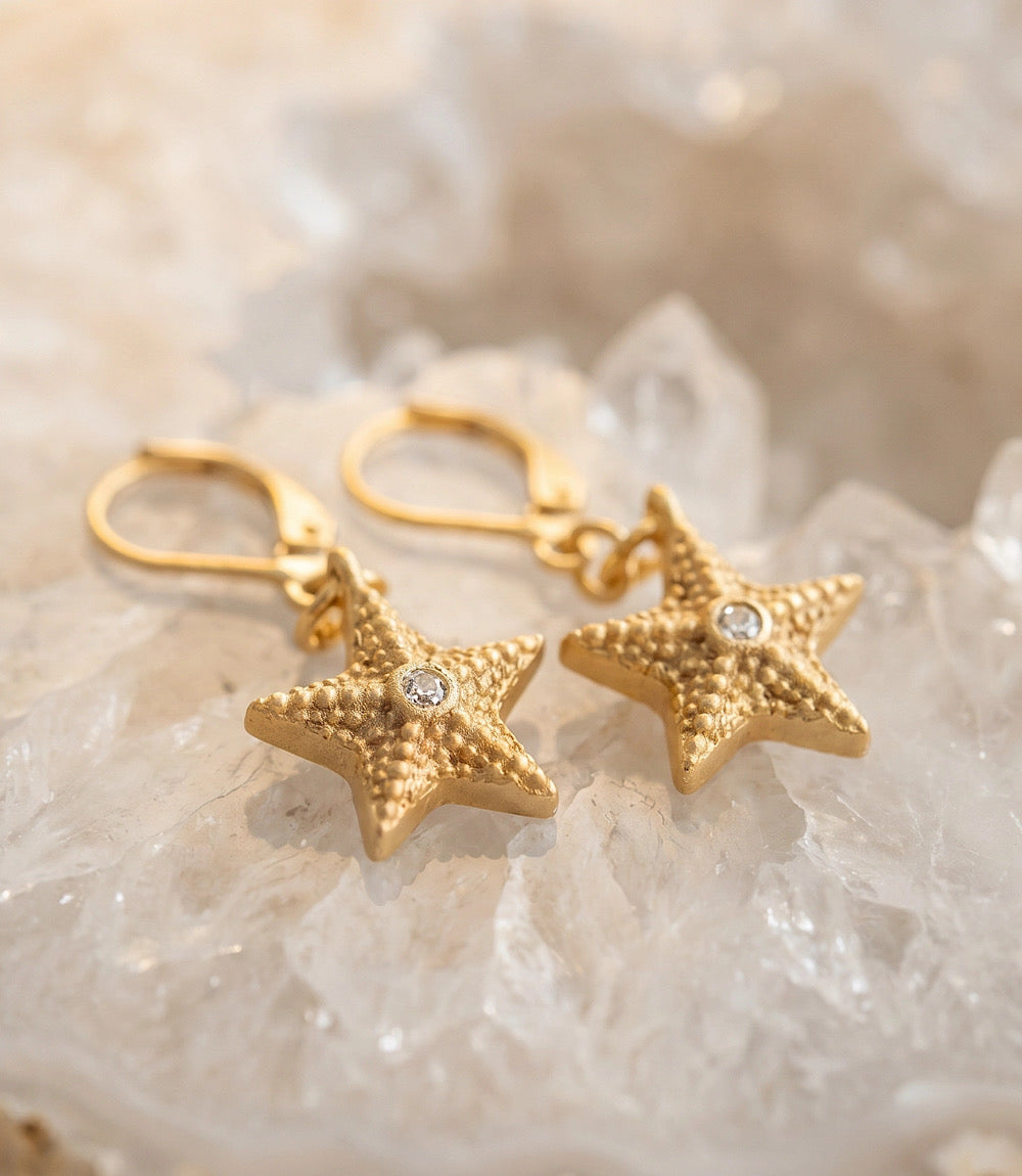 Starfish Crystal Earrings