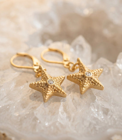 Starfish Crystal Earrings
