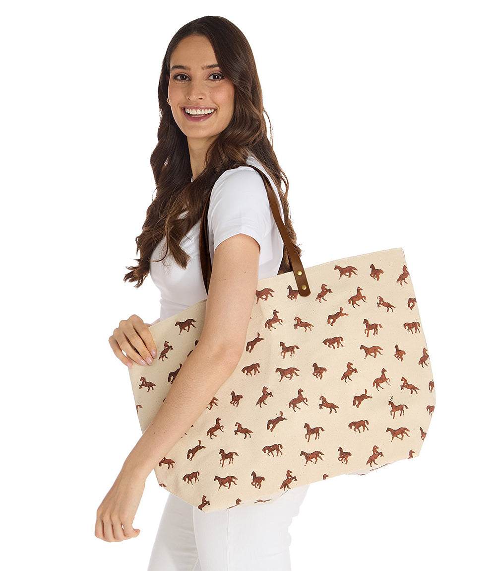 Mini Horse Print Tote Bag