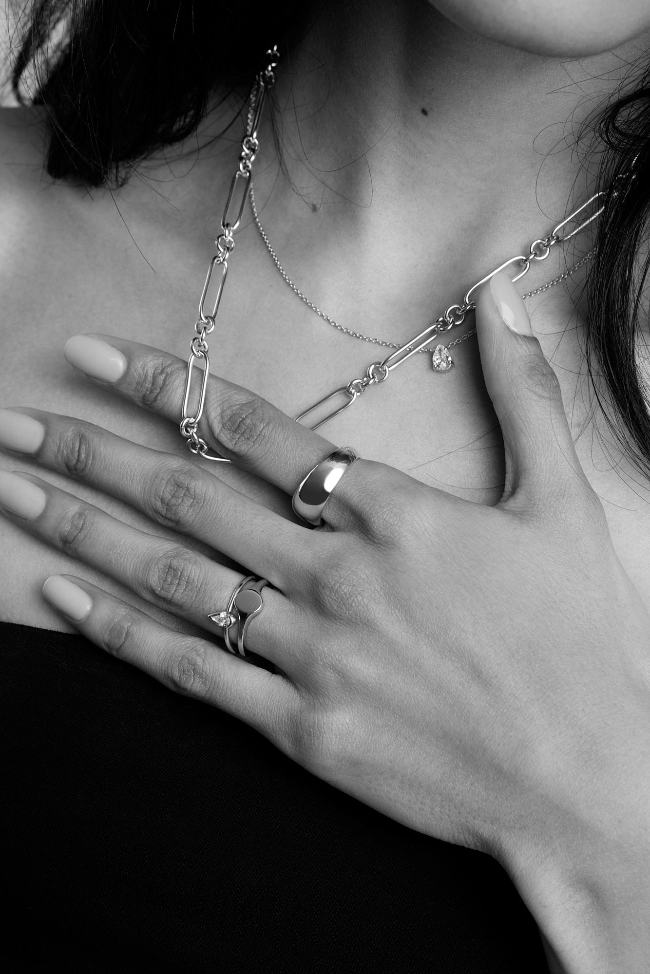 Blob Ring | Silver or White Gold