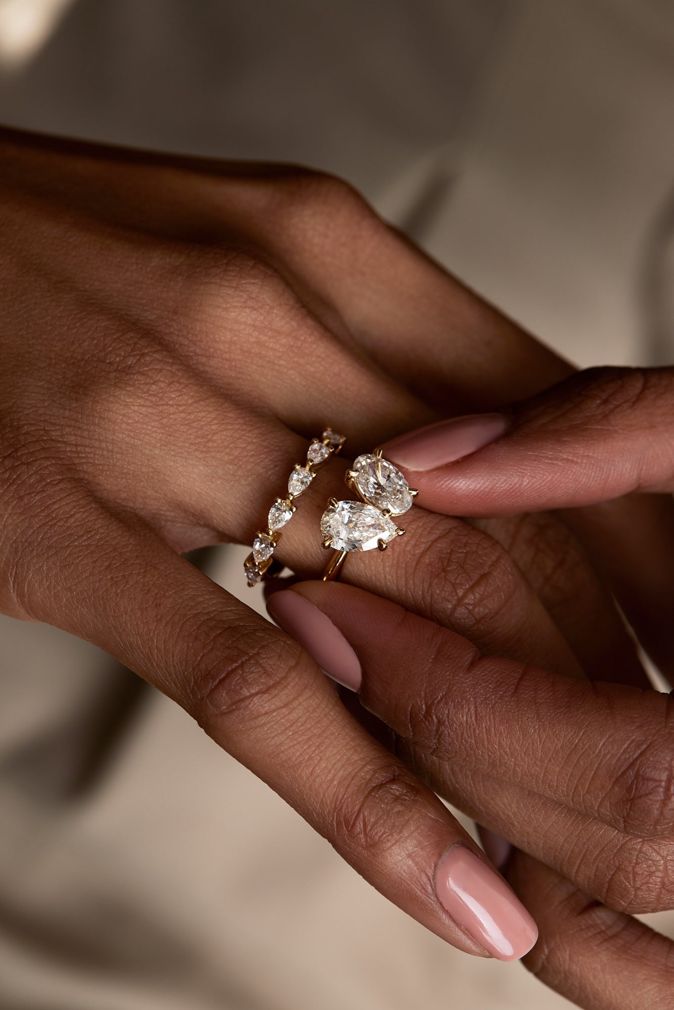 Pear Diamond Ring | 18K Yellow Gold
