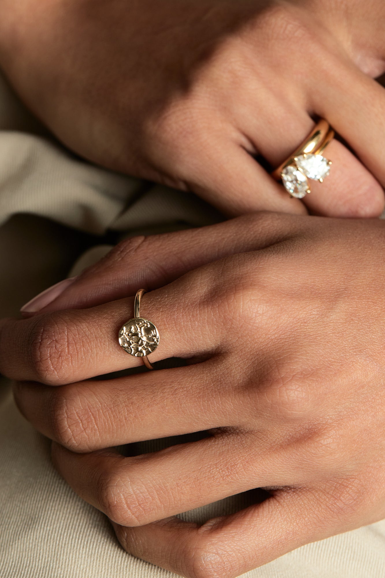 Mini Coin Ring | 9K Yellow Gold