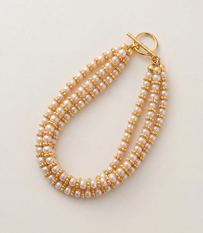 Beaded Pearl Toggle Bracelet