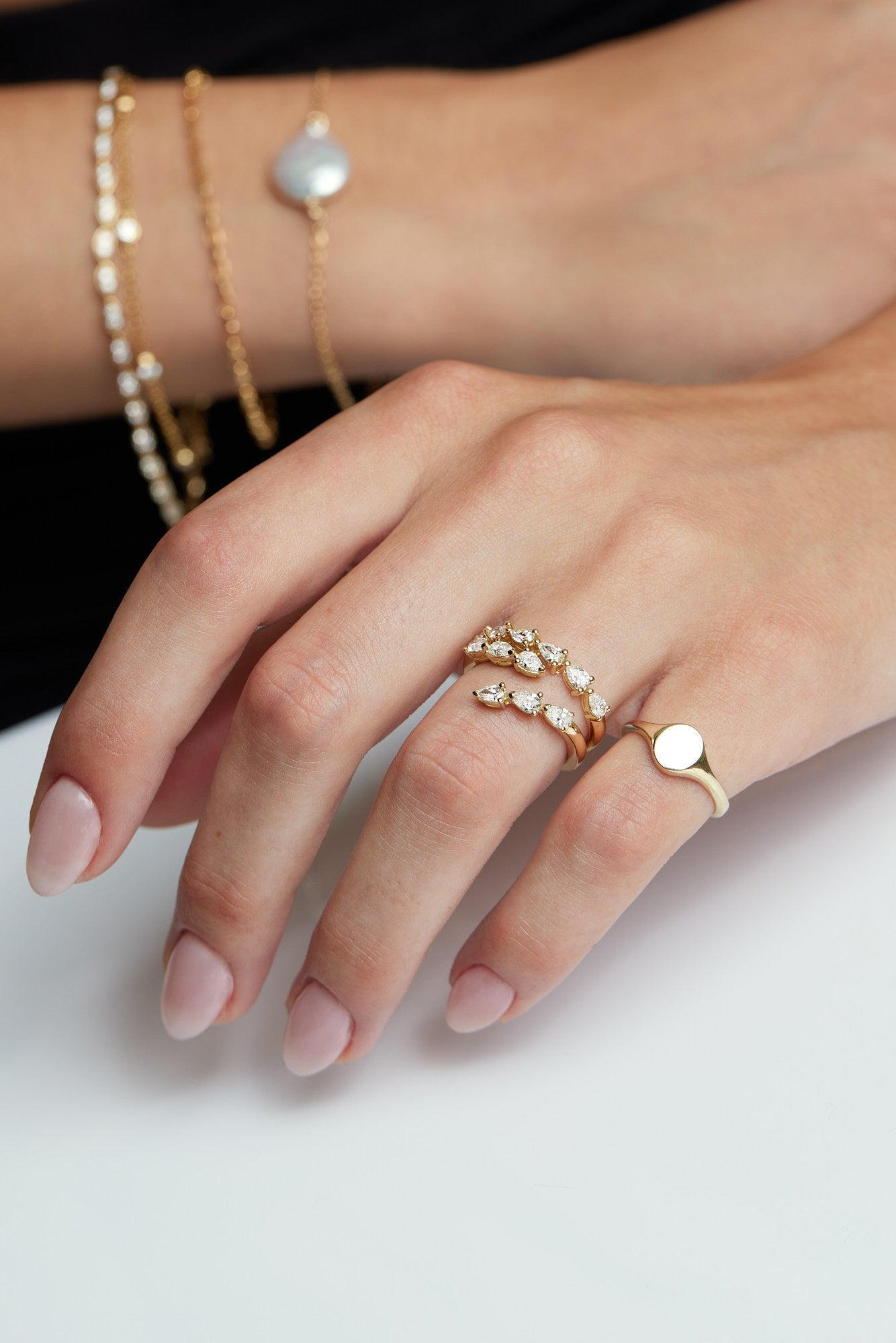 Pear Diamond Ring | 18K Yellow Gold