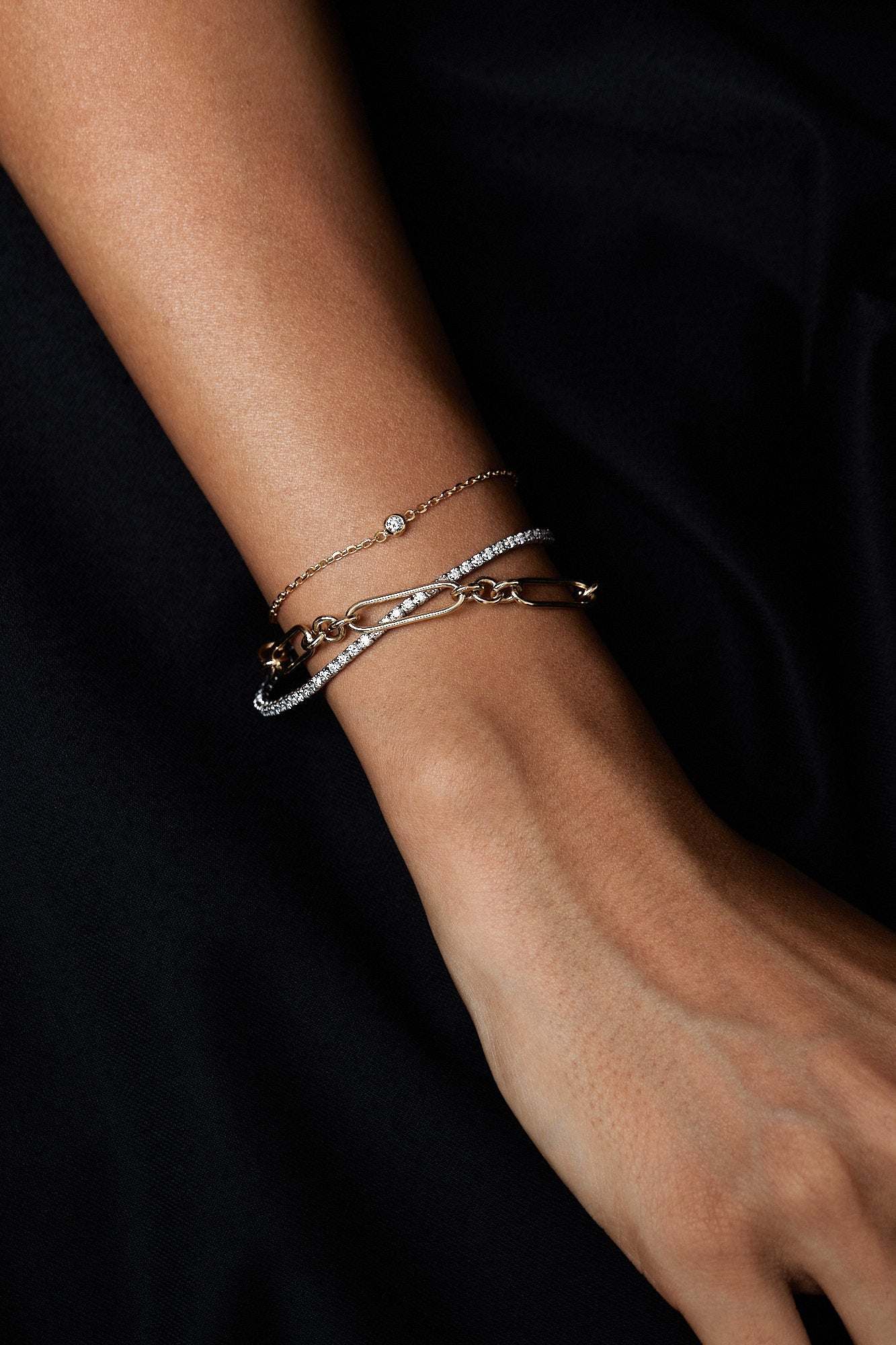 Large Lennox Bracelet | Silver or 9K White Gold