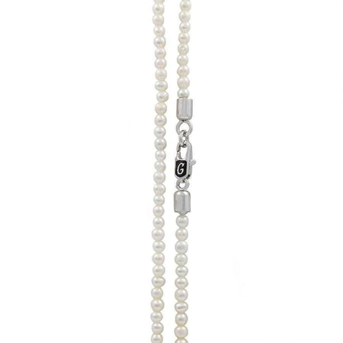 18" 3mm White Pearl Necklace