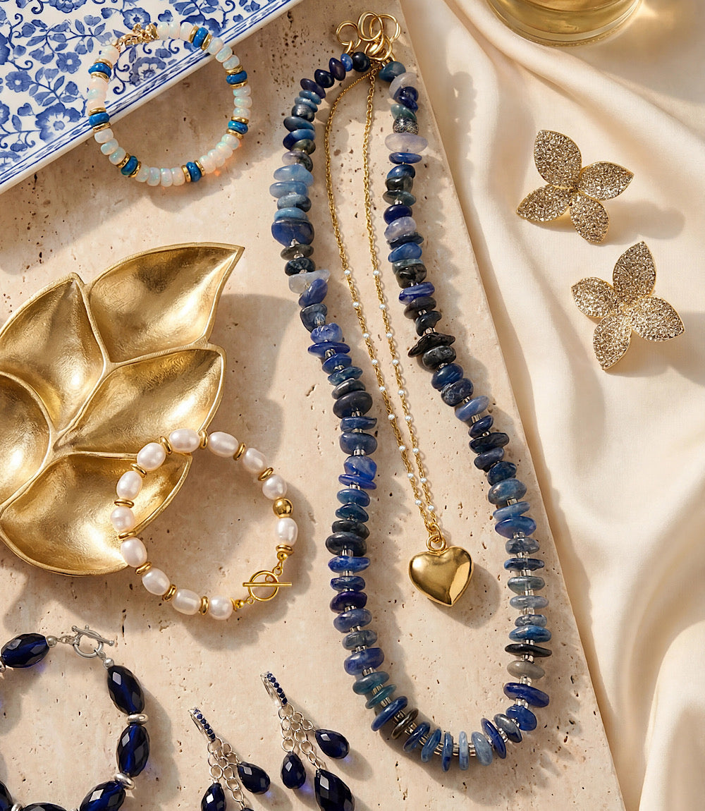 Gemstone Nugget Beaded Necklace