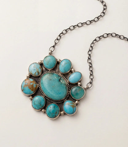 Kingman Turquoise Pendant Necklace