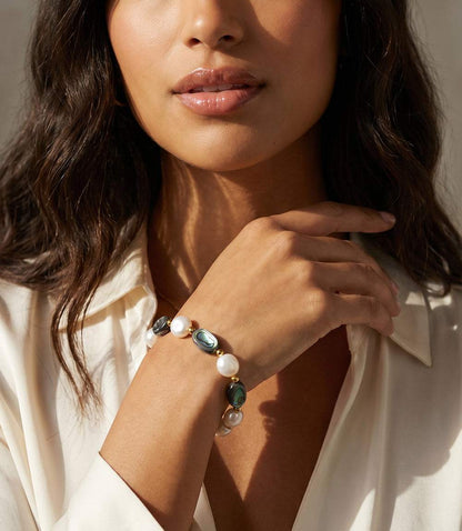 Abalone And Pearl Bracelet