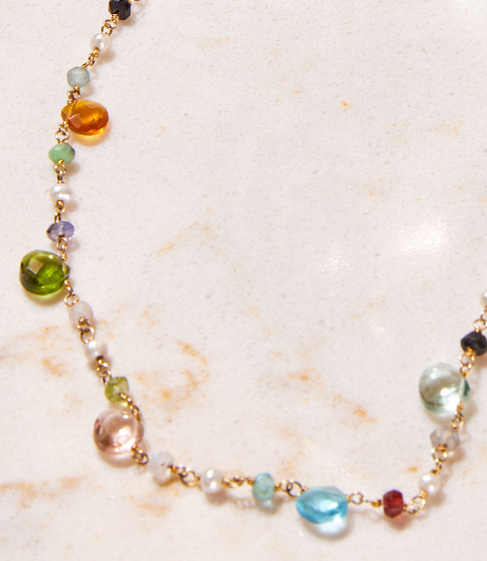 Beaded Gemstone Necklace