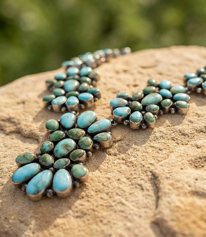 Sonoran Gold Turquoise Necklace And Earring Set