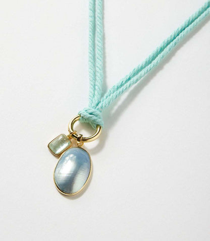 Pearl And Gemstone Cord Necklace