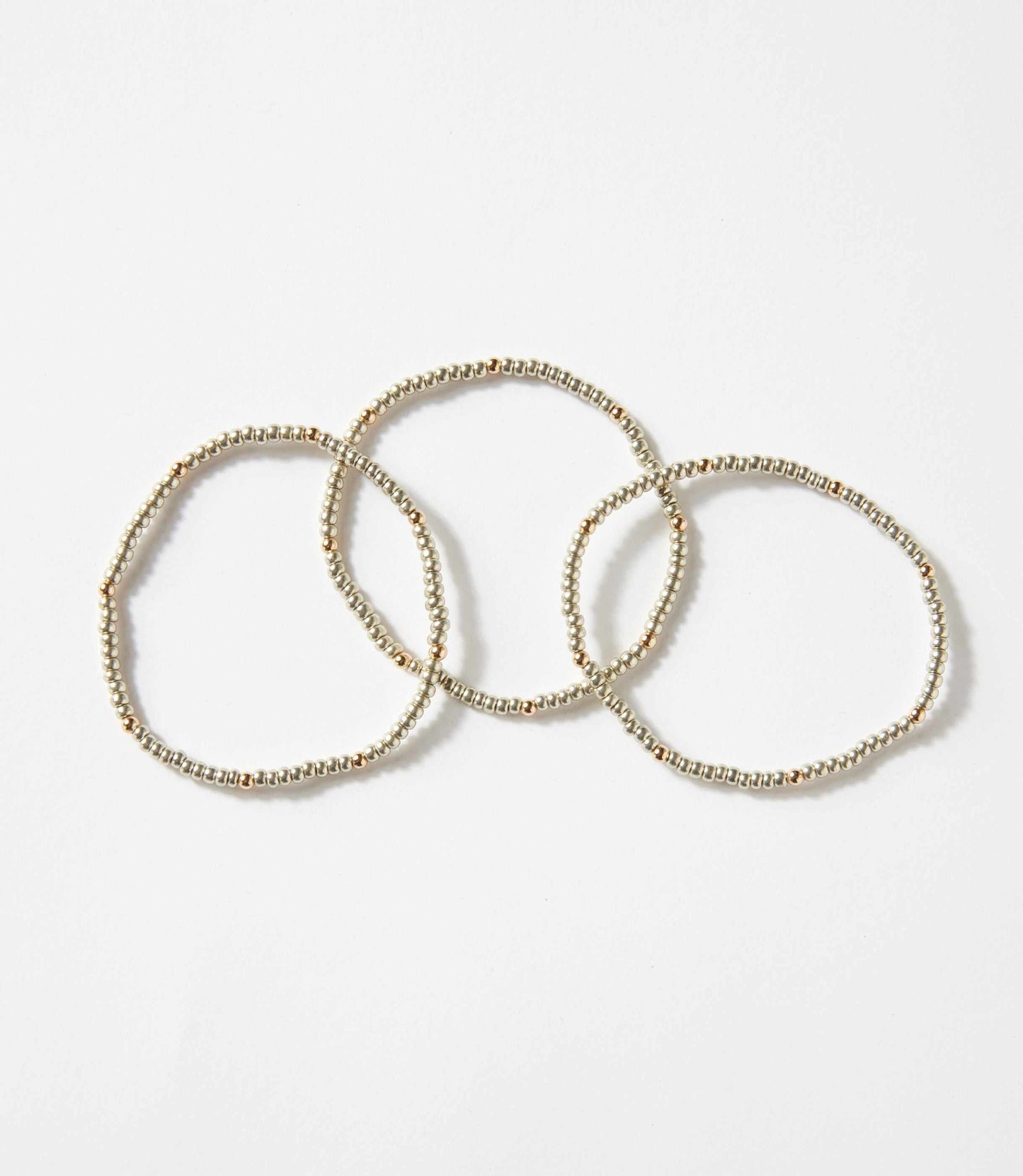 Beaded Crystal Bracelets, Set Of 3