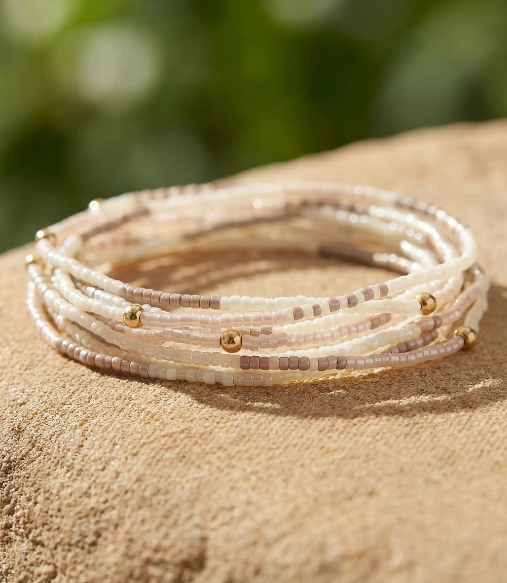 Beaded Bracelets, Stack Of 7
