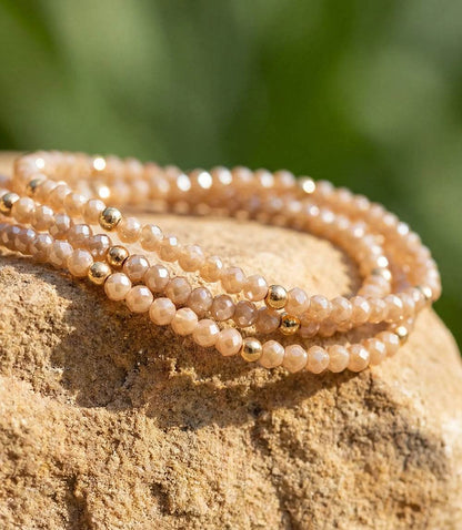 Beaded Crystal Bracelets, Set Of 3