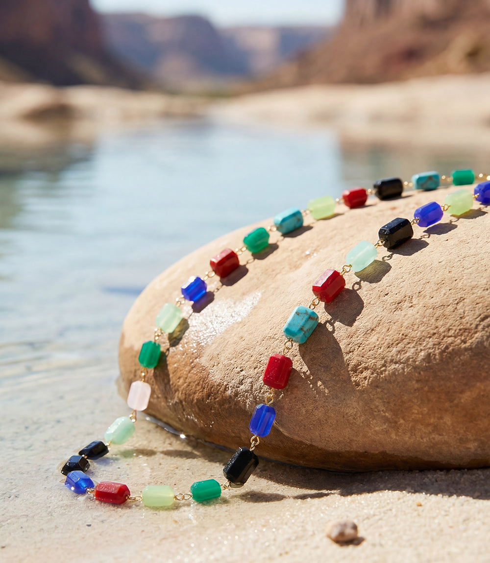 Beaded Gemstone Necklace