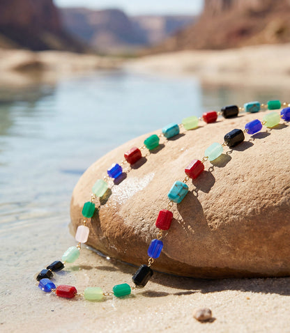 Beaded Gemstone Necklace