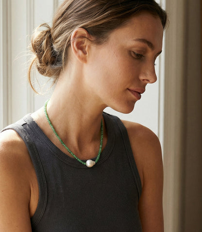 Beaded Pearl Necklace