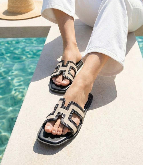 Billini Gordy Cut Out Slide Sandals