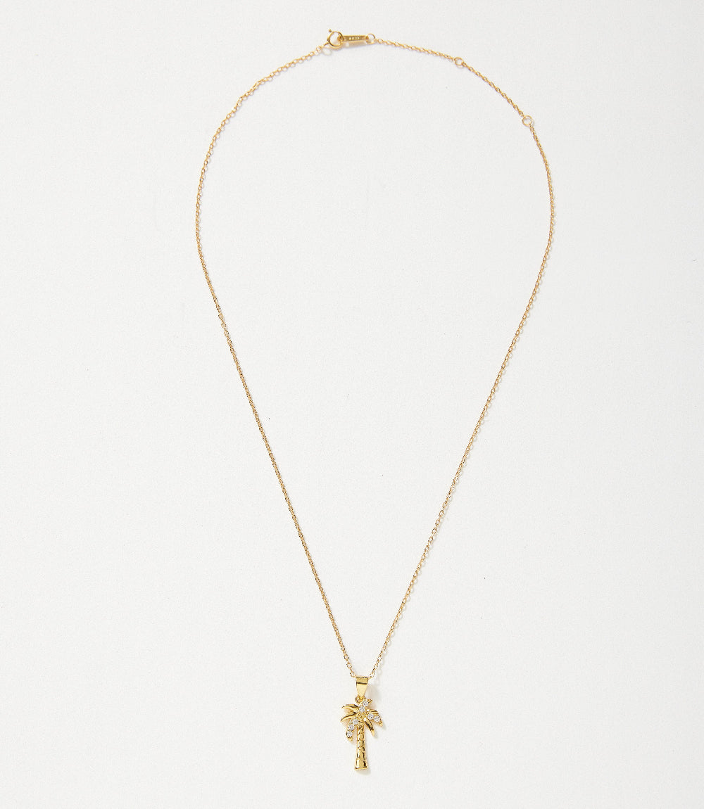 Pavé Palm Charm Necklace