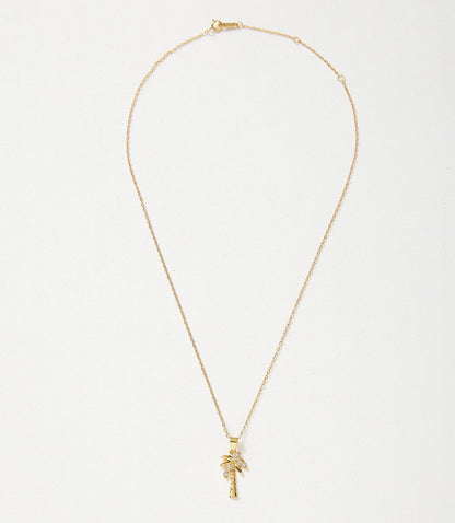 Pavé Palm Charm Necklace