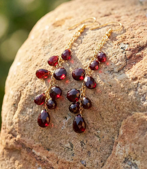 Cascading Gemstone Earrings